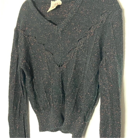 Vintage 70s Currants by Jeri-Jo Glitter Lurex Sweater Medium‎ - Picture 2 of 4